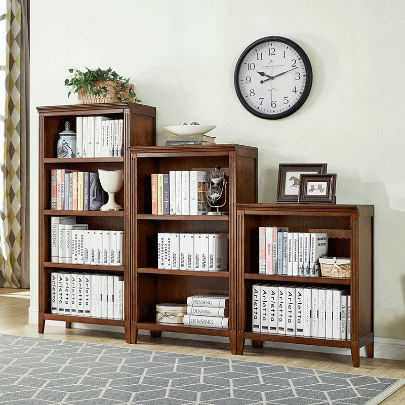 🏡 Living room favorite! american-style solid wood bookcase & minimalist ...