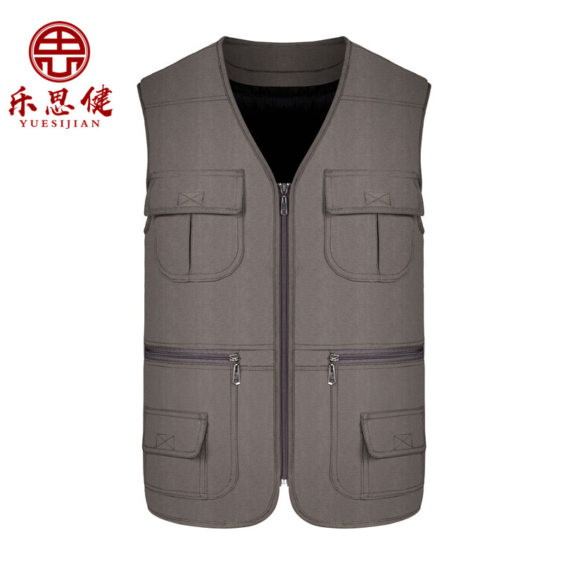 Middle-aged vest man plus thick grandpa sweater middle-aged warm kanshine autumn dad winter dress vest