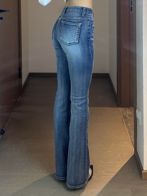 Gu*Se25 New High-Waisted Butt-Lifting Slimming Flared Jeans for Women, Spring and Autumn Slim-Fit Stretchy Bell-Bottom Pants Gu*Se25 New High-Waisted Butt-Lifting Slimming Flared Jeans for Women, Spring and Autumn Slim-Fit Stretchy Bell-Bottom Pants