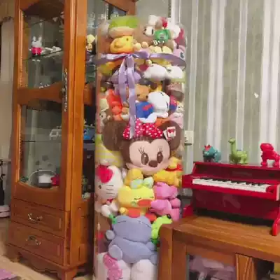 Doll storage bucket transparent large number doll transparent cylindrical storage barrel finished product large capacity dust-proof doll whole