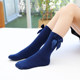 ຖົງຕີນເດັກນ້ອຍ Mid-Tube Spring and Autumn Girls' Calf Socks Breathable Cotton Baby Mid-Tube Bow Dance Princess Socks