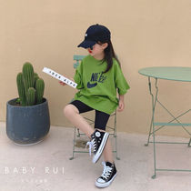 Mid-Summer Han Gas Shirt Shirt in Girls Short Sleeves in Large Children Han Ocean Gas Shirt Coat