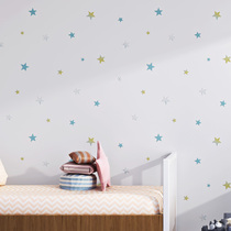 Cartoon wallpaper self-adhesive childrens bedroom warm non-woven self-adhesive wallpaper male and female childrens room dormitory cute wall sticker