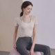 Yoga clothing tops for women in summer, high-end, professional, high-end fitness clothing, Pilates suit, new style, short-sleeved with chest pads