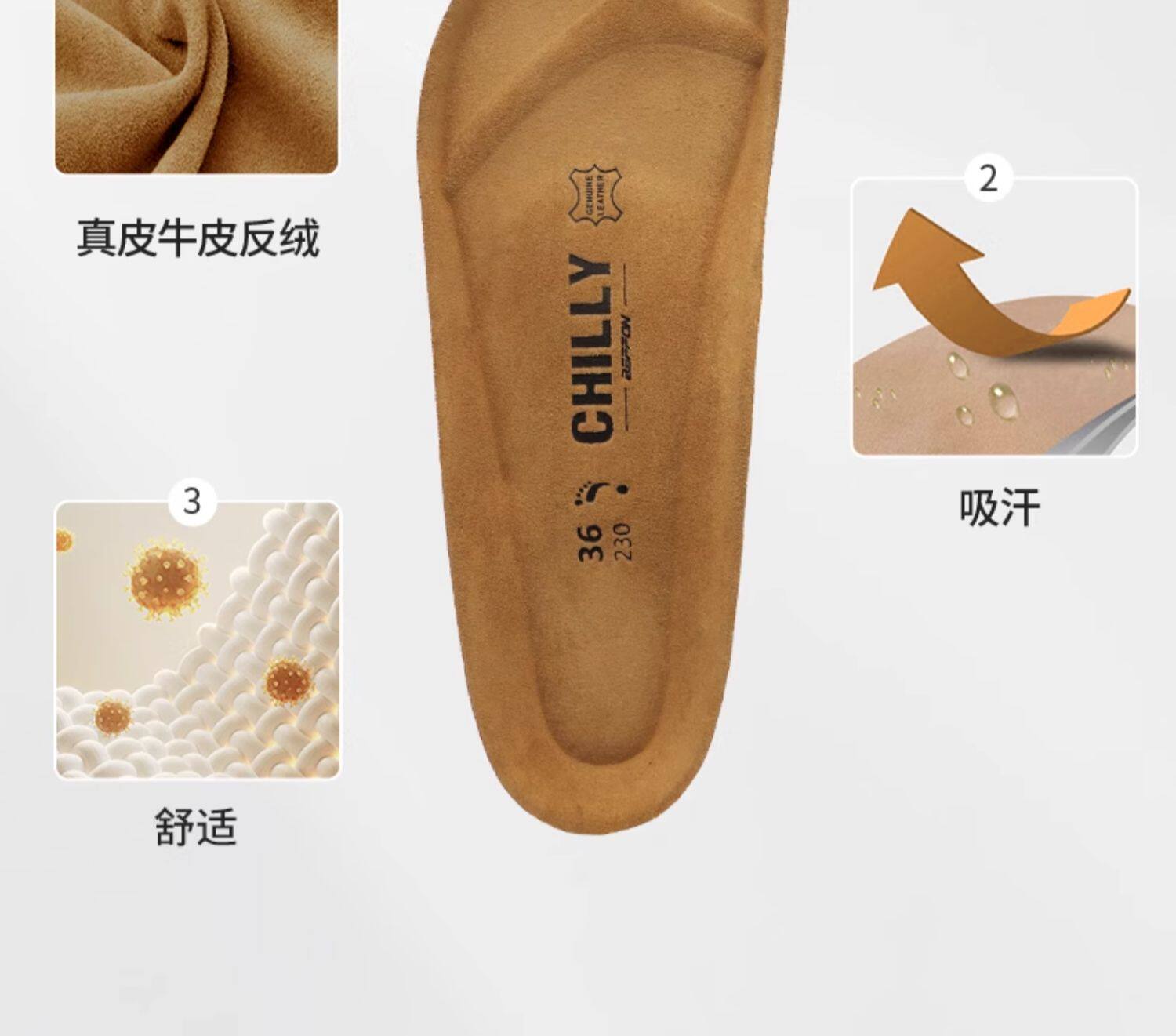Beffon BEFFON北風勃肯鞋chilly全包厚底牛皮絨面一腳蹬包頭休閑真皮女鞋|勃肯鞋/軟木鞋|ETMall東森購物網