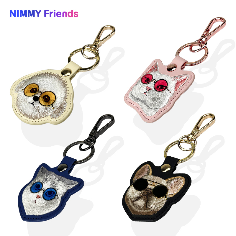 【Cute Glasses】Nimmy Embroidered Phone Charm Keychain Original Keychain Cute Animal Pendant Creative Small Gift Cute Pet Accessories Pendant