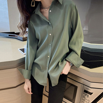 High-end plus size womens clothing 2020 Spring and Autumn new foreign style fat mm on clothes base shirt fat sister slim Joker