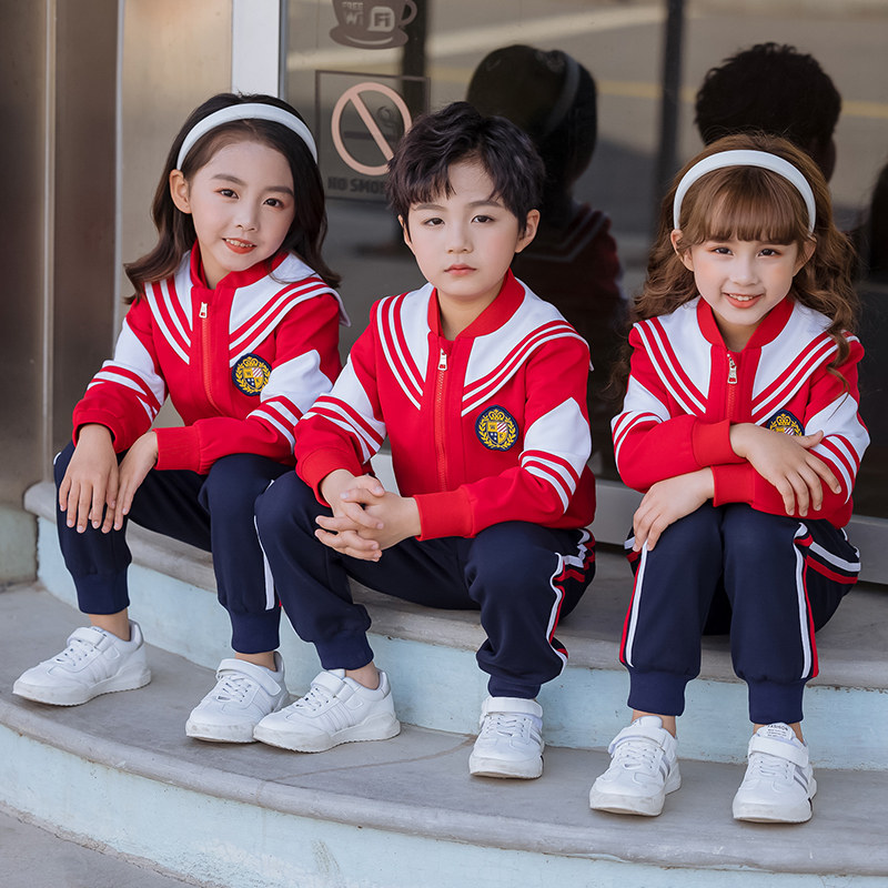 Kindergarten uniforms 2021 autumn new primary school uniforms Navy style three-piece children's class uniforms sports suits