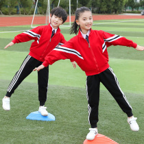 Primary school uniform set two-piece red sportswear class uniforms children English kindergarten Garden uniforms spring and autumn outfits