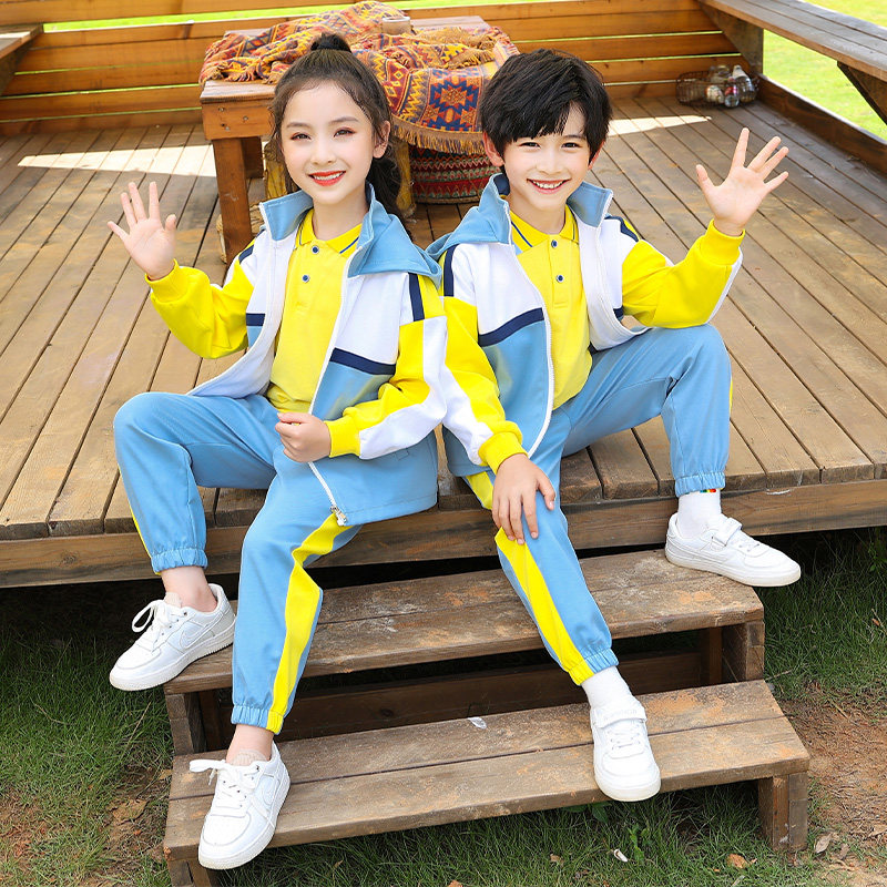 Kindergarten Garden Clothing Three Sets Spring Autumn Season New Children Class Clothes Casual Sports Wind Primary And Middle School Uniforms School Uniforms
