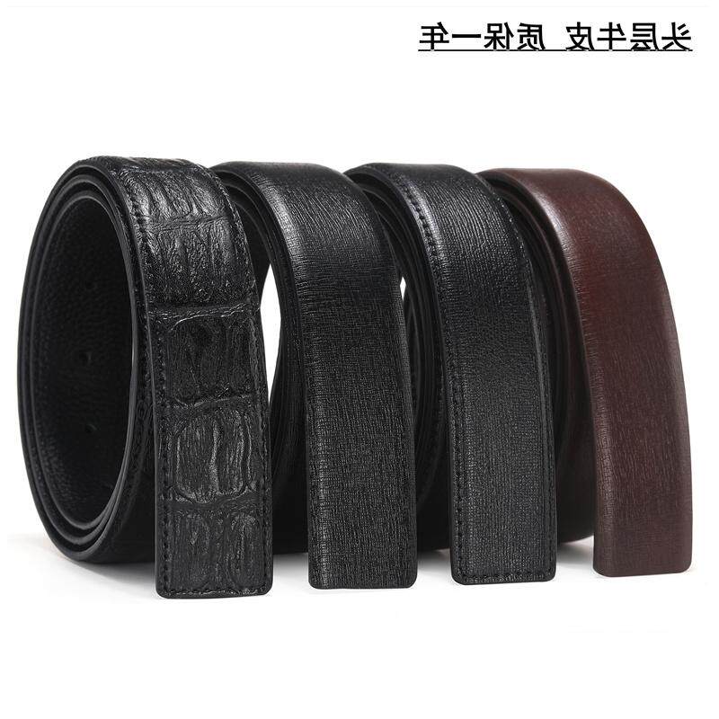 V-lvcora belt male leather without pants belt strip head strip head strap pure scalp belt replaced 3 4m