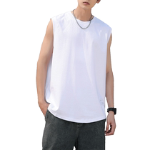 Jeep Sleeveless Sports Vest Mens Summer Loose Casual Breathable Top 2024 New Trendy Waistcoat T-Shirt