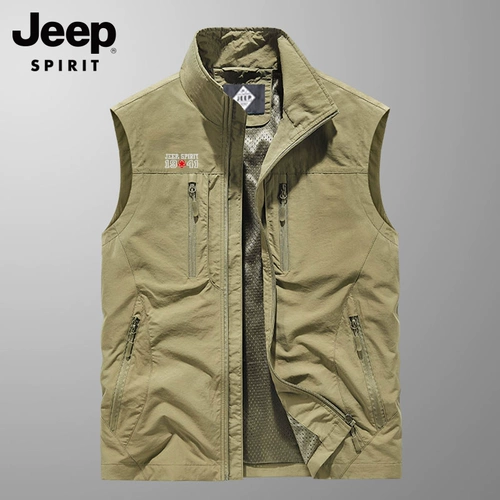 Джип, жилет, летняя дорожная спортивная майка топ для отдыха, мужская куртка для рыбалки