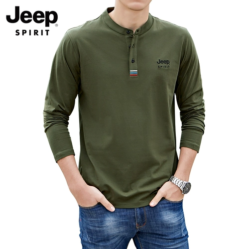 Джип, демисезонная осенняя футболка polo, рубашка, мужской лонгслив для отдыха, официальный флагманский магазин, оверсайз, с вышивкой