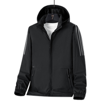 Jeep cotton coat mens autumn and winter velvet thickened warm 2024 new windproof and waterproof large size cotton coat for men