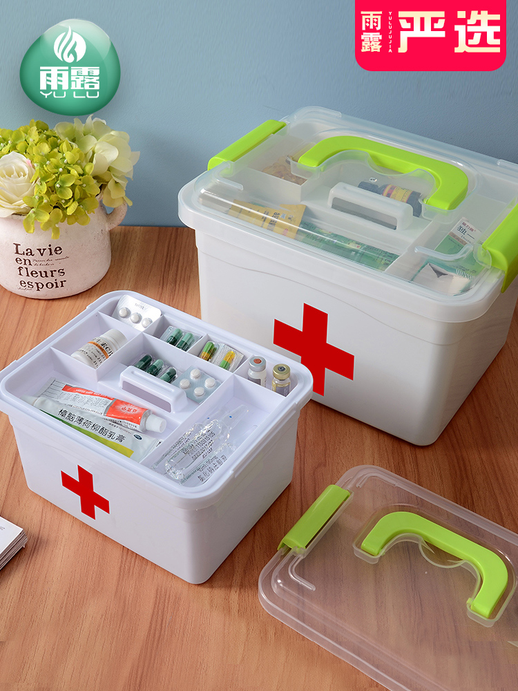 Home Clothing Medicine Box Small Medicine Multilayer Emergency Medicine Storage Box Home Plastic Children Medical Boxes Large Capacity Protection