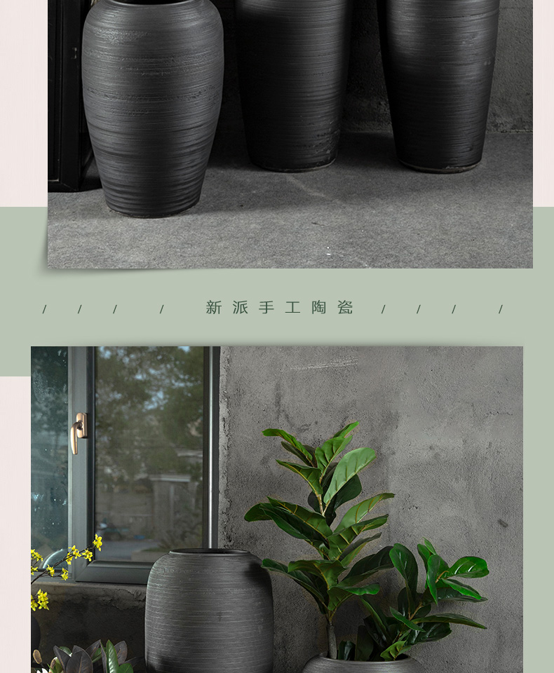 Restoring ancient ways do old POTS of jingdezhen ceramic flower implement the sitting room porch flower arrangement of large vases, coarse pottery combination furnishing articles