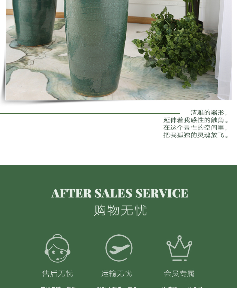 Jingdezhen restoring ancient ways is small pure and fresh and I and contracted sitting room coarse pottery ceramic vase is placed in dry flower POTS decoration