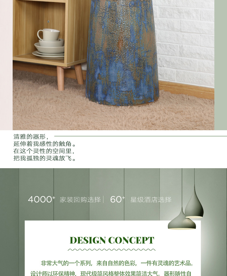 Do old restoring ancient ways of jingdezhen ceramic vases, dried flower, flower implement manual coarse some ceramic pot sitting room big flowerpot flower arranging furnishing articles