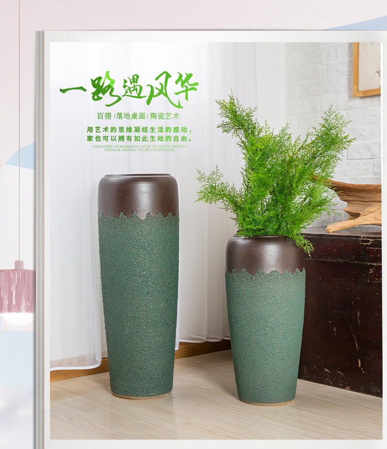 Do old jingdezhen restoring ancient ways small and pure and fresh clay pottery dried flower vase sitting room home decoration to the hotel flower arranging furnishing articles
