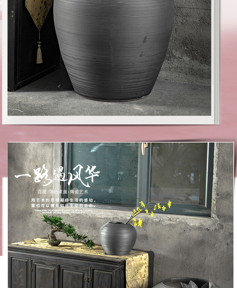 Restoring ancient ways do old POTS of jingdezhen ceramic flower implement the sitting room porch flower arrangement of large vases, coarse pottery combination furnishing articles