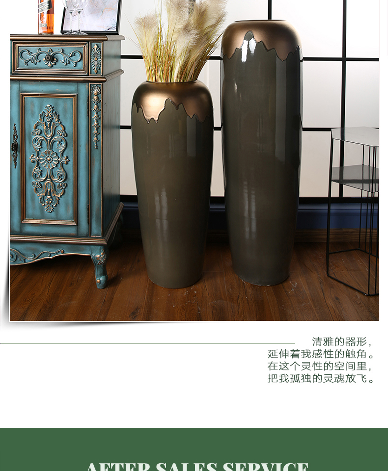 I and contracted jingdezhen ceramics of large vases, flower arranging example room hotel landscape pottery decoration decoration