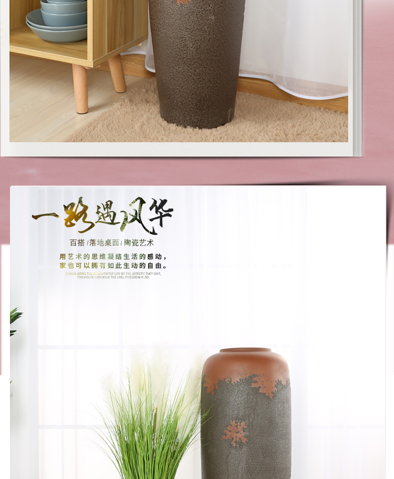 Jingdezhen ceramic coarse pottery vase restoring ancient ways home sitting room hotel is suing flower arranging dried flower POTS to furnishing articles ornaments