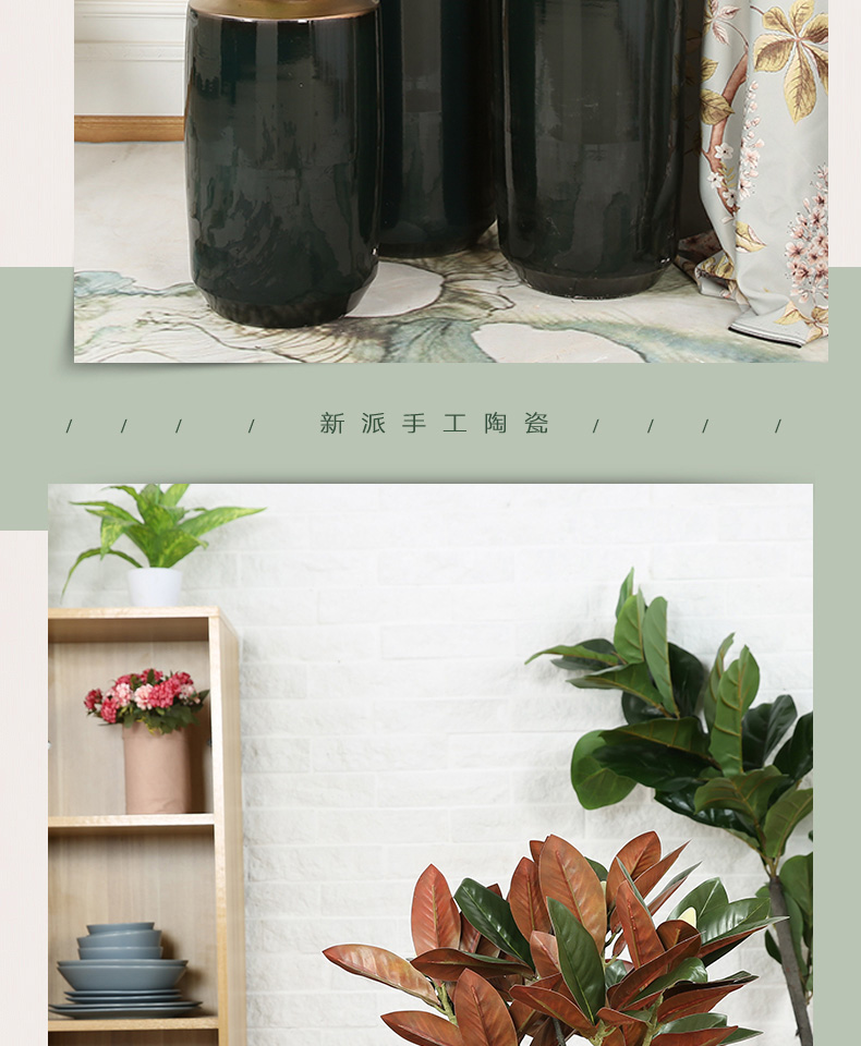 Jingdezhen ceramics European I and contracted POTS dry flower arranging flowers sitting room of large vase lucky bamboo furnishing articles