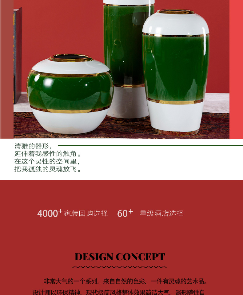 Jingdezhen ceramic small and pure and fresh flower arranging flower bottles of the sitting room TV ark, hotel home decoration handicraft furnishing articles