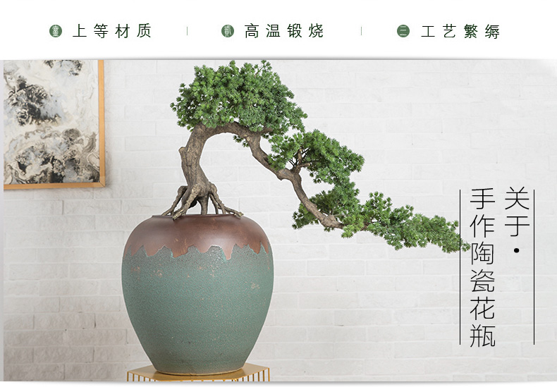 Do old jingdezhen restoring ancient ways small and pure and fresh clay pottery dried flower vase sitting room home decoration to the hotel flower arranging furnishing articles