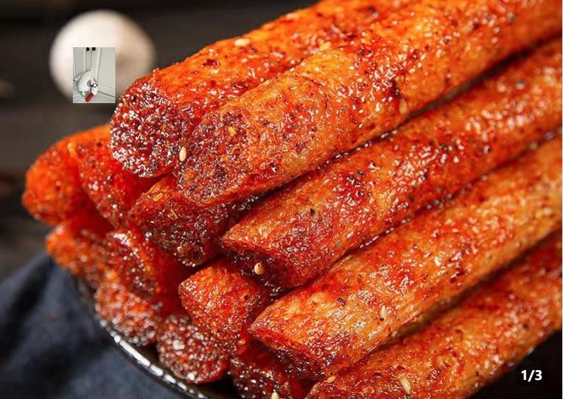 Childhood Classic Spicy Spicy Strips of spicy sticks The old fashioned spicy strips without sweet 100g * 3 packs of nutritious healthy and delicious ready-to-eat