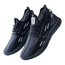 Lightweight Sports Men's Shoes, Old Beijing Cloth Shoes, Spring, Summer and Autumn Fashion Trends, Breathable Mesh Casual Shoes, Soft-Soled Single Shoes