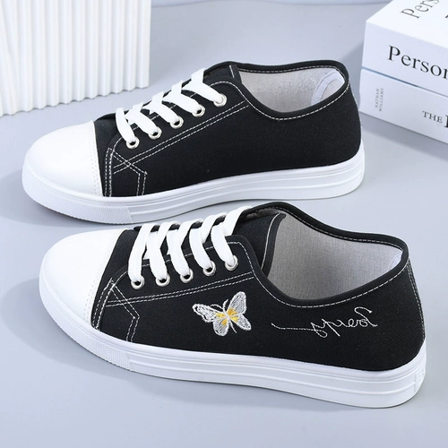 Трендовые тканевые туфли для отдыха, комфортная универсальная нескользящая спортивная обувь, слипоны, в корейском стиле, мягкая подошва