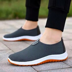 Middle-Aged and Elderly Men's Casual Shoes, Soft-Soled Driving Shoes, Breathable, Non-Slip, Old Beijing Cloth Shoes, Mesh Shoes