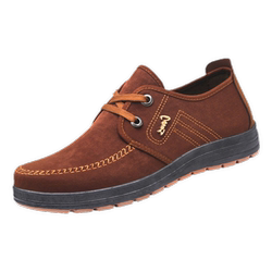 . Work Shoes for Men, Old Beijing Cloth Shoes, Lazy Canvas Shoes, Soft-Soled, Non-Slip, Lightweight for Middle-Aged and Elderly Men