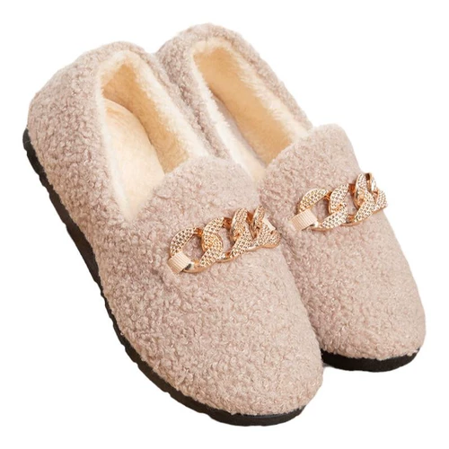 Удерживающие тепло туфли, универсальная нескользящая флисовая повседневная обувь для отдыха, в корейском стиле