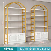 Длина 220, ширина 30, высота 215 см [дверь в европейском стиле], золотая полка [стиль D]