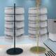 New Multi-Layer Sock Display Rack, Round Underwear and Shorts Hook Rack, Floor-Standing Rotating Cotton Sock Display Shelf