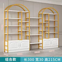 Длина 300 см, ширина 30 см, высота 215 см [дверь в европейском стиле], белая полка [Тип D]