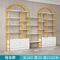 Длина 260 см, ширина 30 см, высота 215 см [дверь в европейском стиле], белая полка [Тип D]