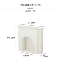 Шкаф с чистым белым камином+легкая полоса (гранулярная поверхность)