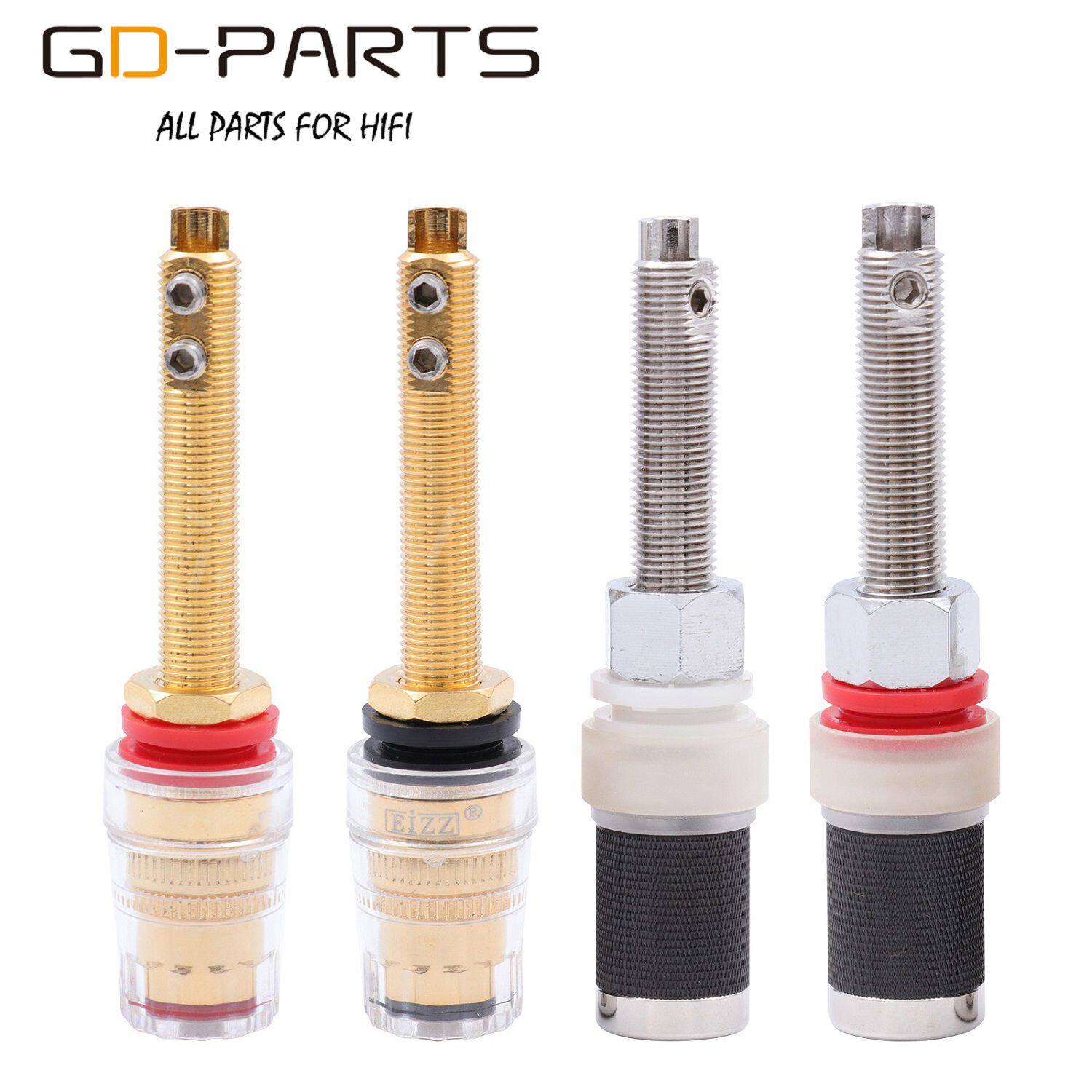 EIZZ rhodium plated platinum sound box speaker terminal blocks banana socket power amplifier gold plated terminal post extra long type