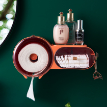 Face towel storage box Wall-mounted punch-free toilet bathroom tissue box Disposable facial towel rack