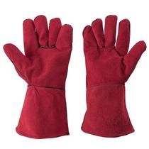 Gants de soudage en peau de vache résistant aux hautes températures soudeur en cuir long soudeur spécial anti-brûlure résistant à lusure peau de vache souple protection du travail soudage