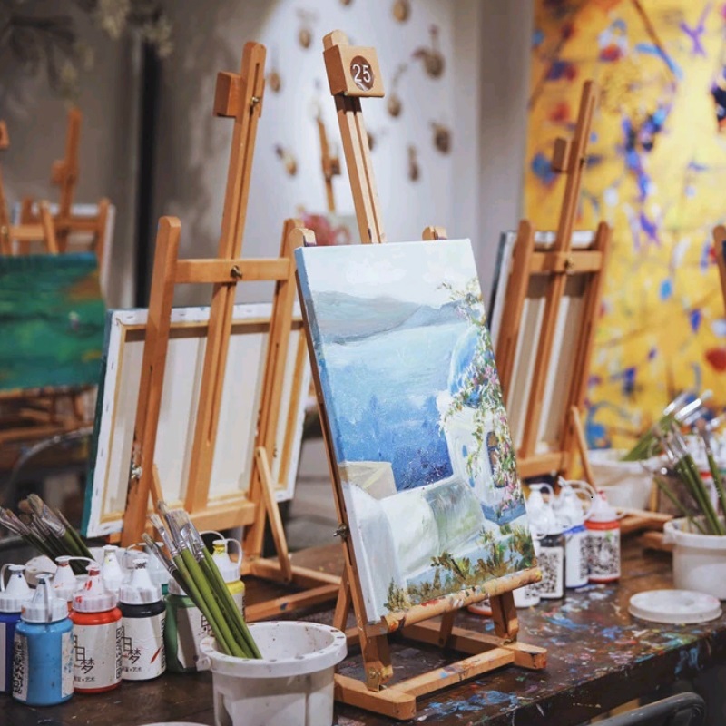 Children's adult desktop easel desktop oil painting rack advertising poster display stand solid wood mini photo frame 8K4K drawing board easel set folding multi-function sketch sketch small painting shelf