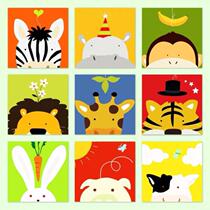 Handmade painting coloring personality children cartoon digital oil painting material wooden picture frame drawing bedroom filling hanging picture bedroom