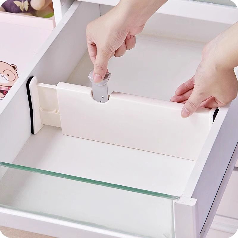 Drawer Storage Divider Board, Extendable Plastic Partition Board, Freely Combinable Sock Organizer Grid Tool