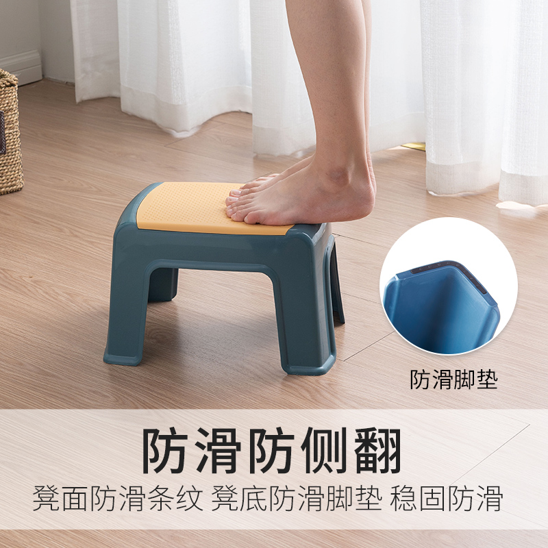 Light luxury stool home stackable square stool bench modern minimalist dining table round stool creative chair living room small stool