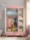 Lin's Wardrobe Simple and Economical Wooden Three-door Bedroom Children's Girl Princess Storage Cabinet Wood Industry Government Subsidy