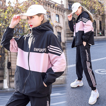 Suit womens spring and autumn models small fresh forest womens department small short man high light cooked wind Port flavor foreign style early spring two-piece set